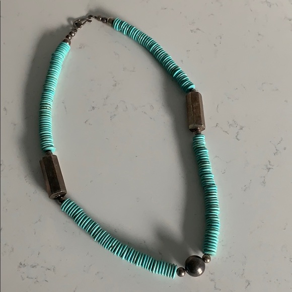 Jewelry - Genuine turquoise and silver necklace